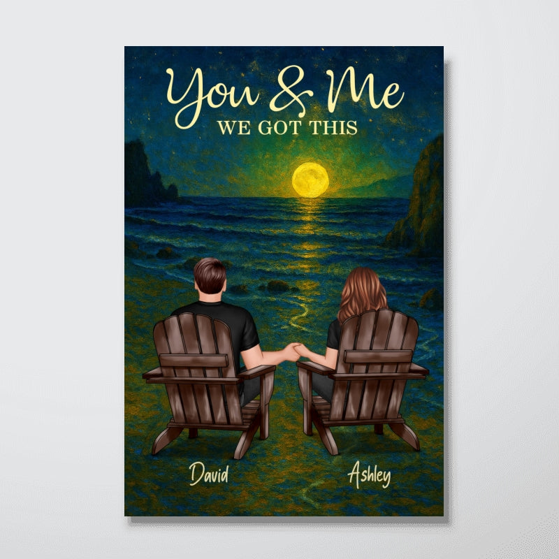 Starry Night Eternal Love Couple - Personalized Poster - Gift for him, Gift for her