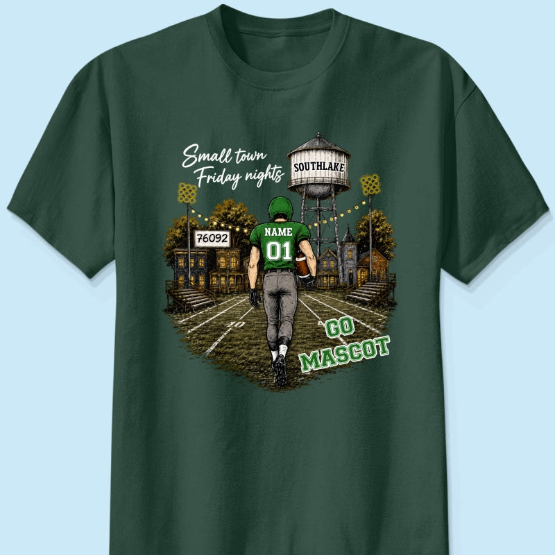Custom Town Name & Zip Code - Personalized Shirt - Game Day Fall Shirt for Football Mom, Football Mama