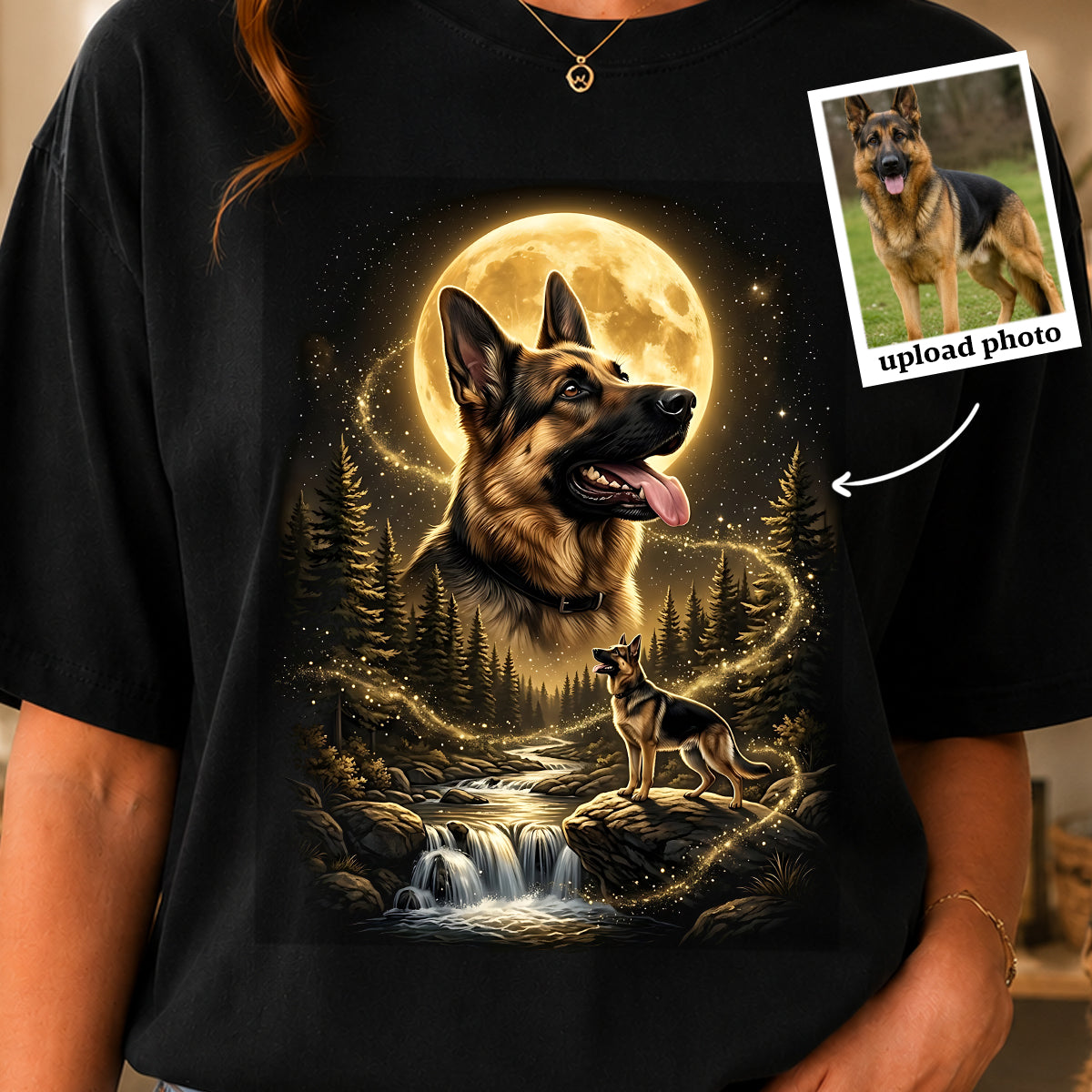 Dog Howling to the Moon - Personalized Shirt - Gift for Dog, Cat Lovers