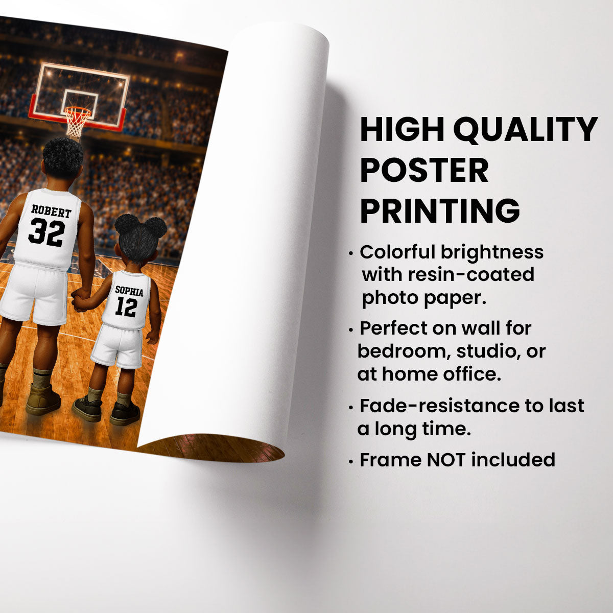 Basketball No 1 Dad Legend You Are Our MVP - Personalized Poster - Father's Day Gift For Dad, Husband, Basketball Fans