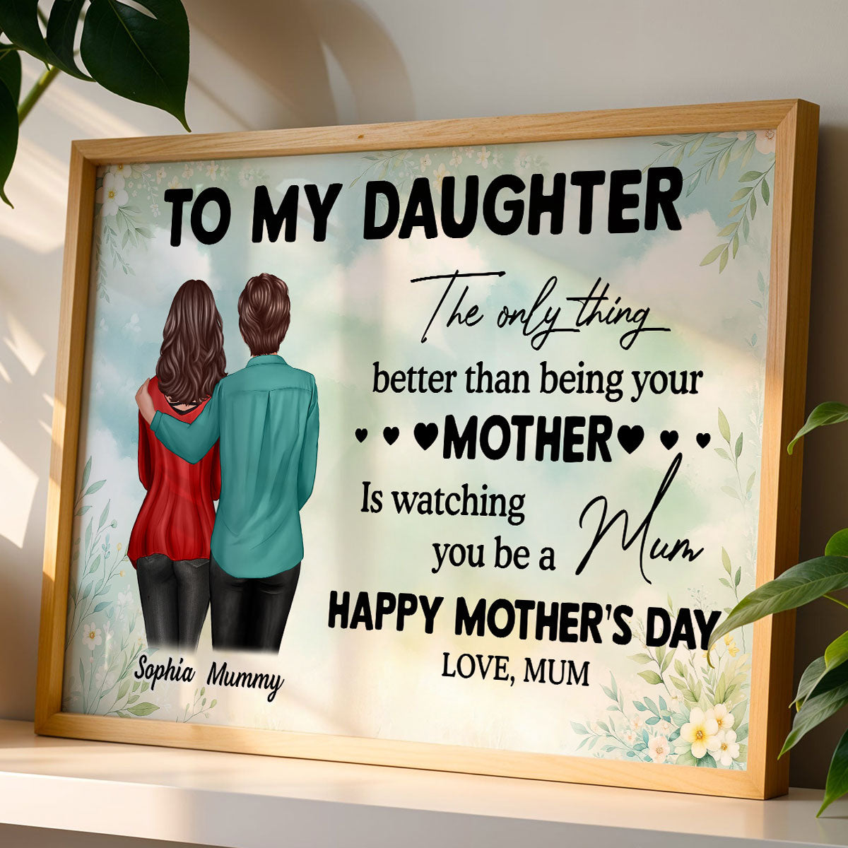 To My Daughter From Mum Happy Mother's Day - Personalized Poster - Mother's Day Gift For Daughter