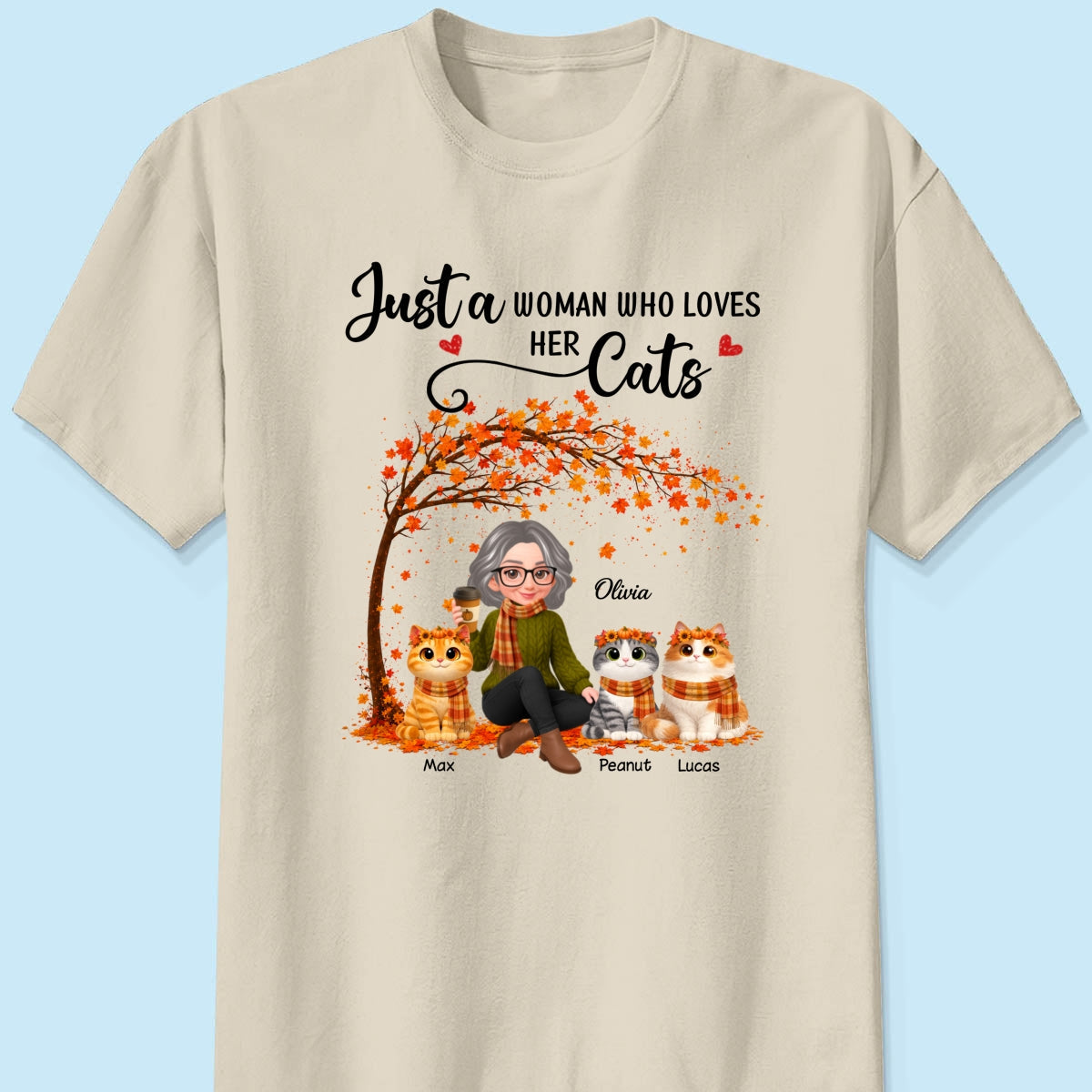 Most Wonderful Time of the Year Cute Cats - Personalized Shirt - Trendy Fall Tee for Cat Moms