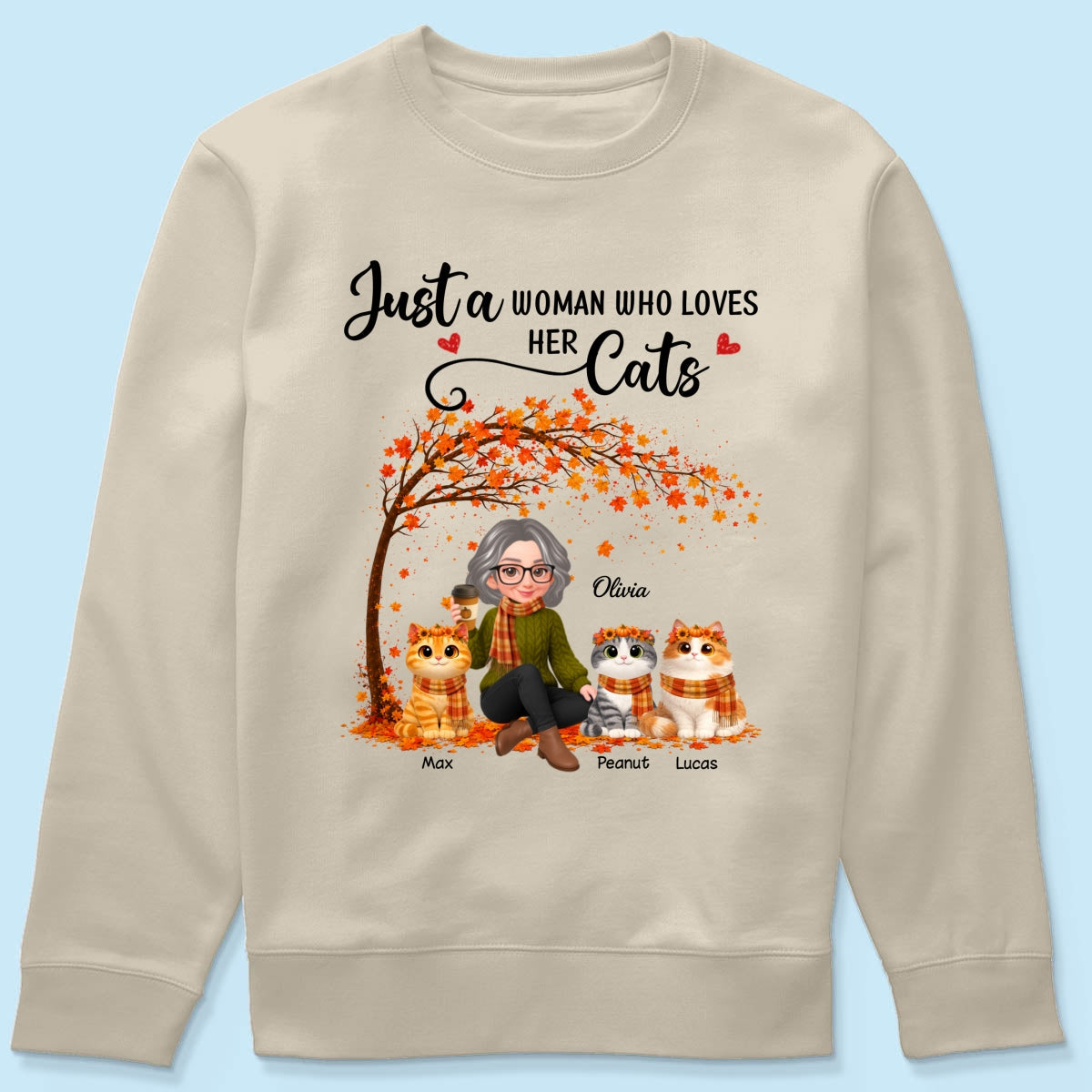 Most Wonderful Time of the Year Cute Cats - Personalized Shirt - Trendy Fall Tee for Cat Moms