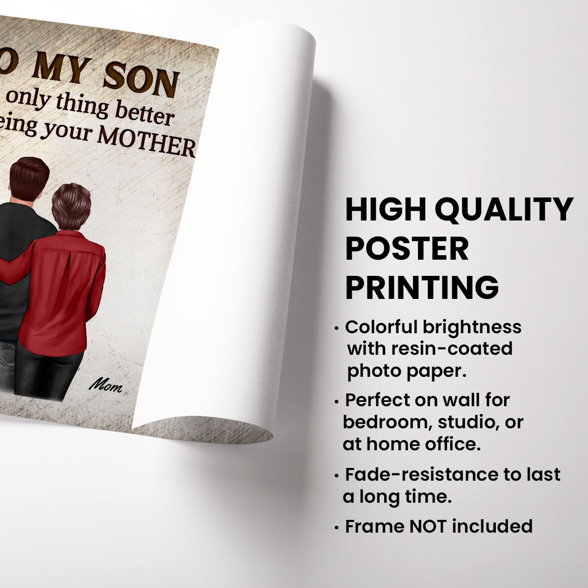 Retro Vintage From Mom Dad To Son Watching You Be A Dad Fist Bump - Personalized Poster - Father's Day Gift For Son