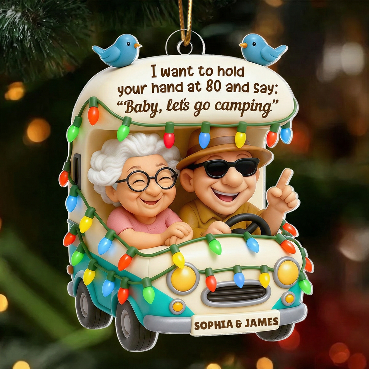 Baby Let's Enjoy Life Together - Personalized Acrylic Ornament - Heartwarming Gift For Him, For Her, For Couple