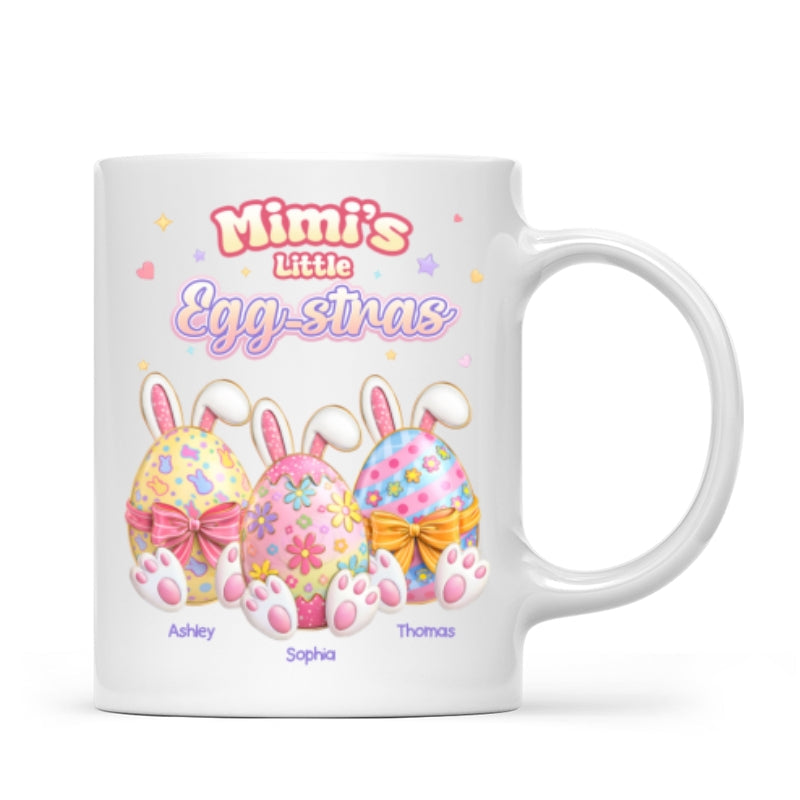 Mimi's Little Egg-stras - Personalized Mug - Gift For Grandma, Easter Home Decoration