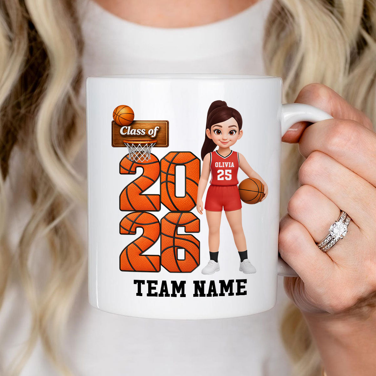 Basketball Senior Class Of 2026 2027 - Personalized Mug - Graduation Keepsake For Son, Daughter
