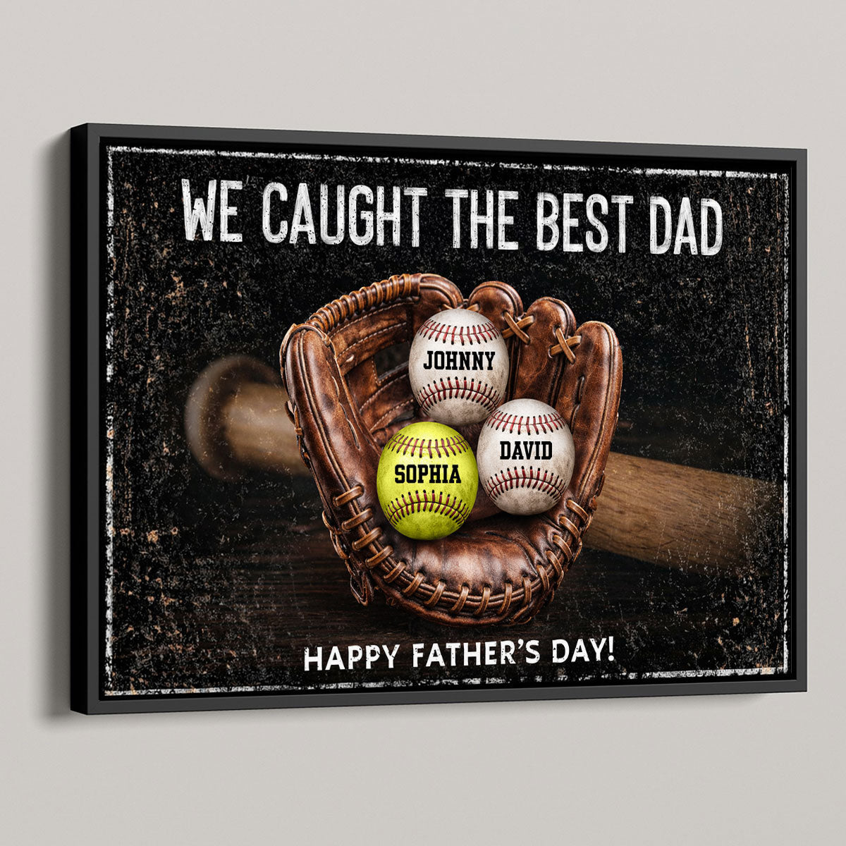 We Caught The Best Dad - Personalized Poster - Heartfelt Father's Day Gift for Dad, Husband