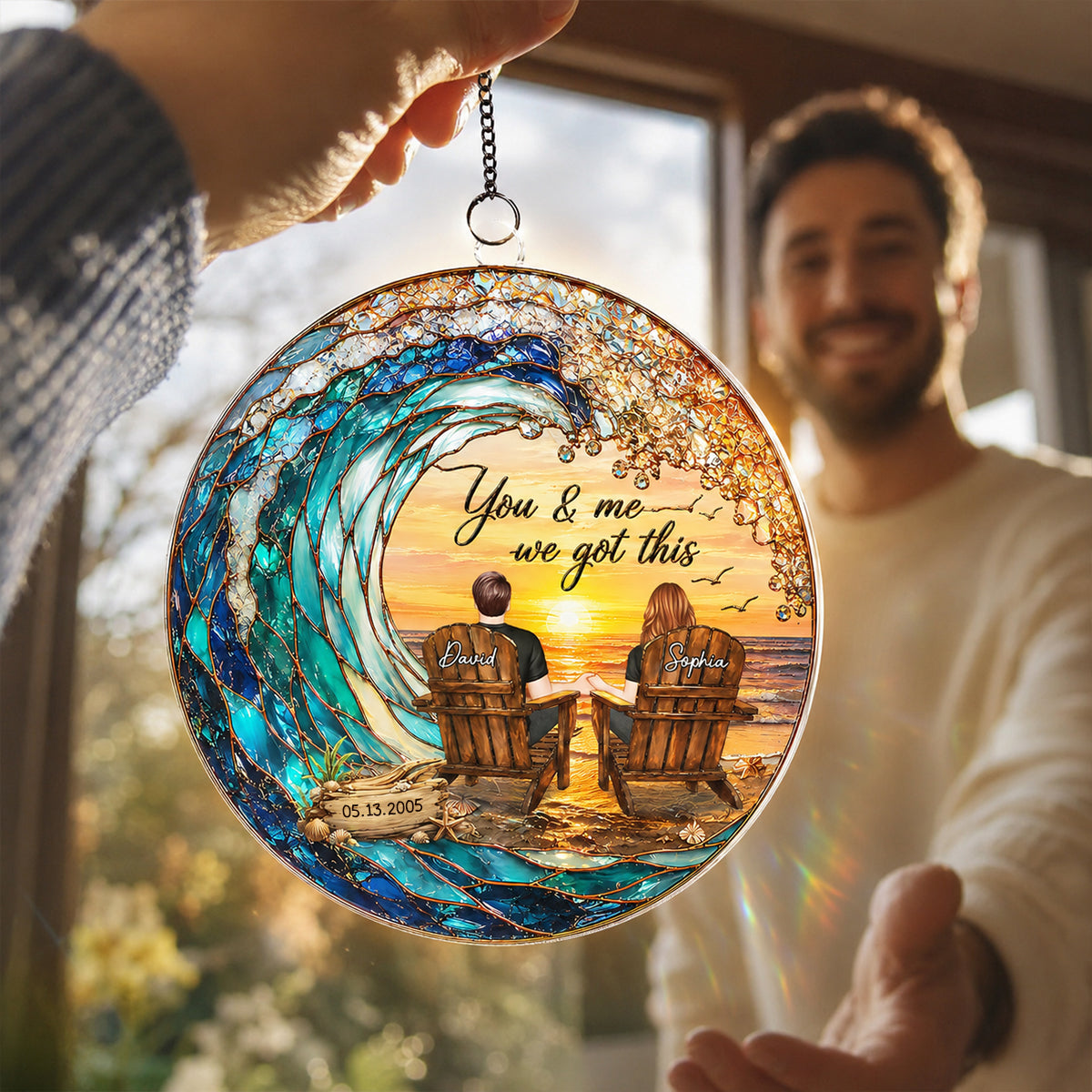 Couple We Got This - Personalized Suncatcher - Heartfelt Anniversary Gift for Her, for Him