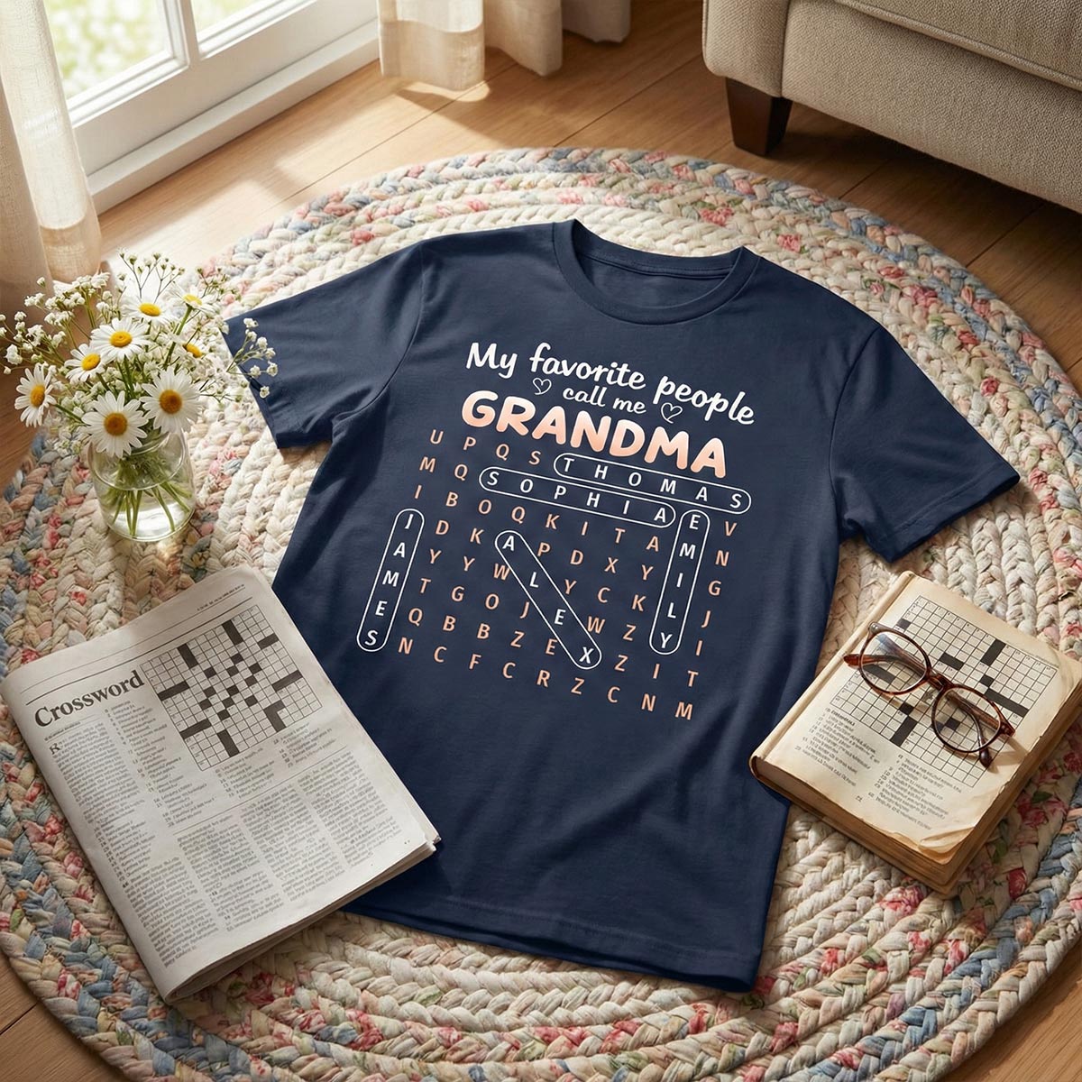 Favorite People Call Me Grandma Word Search Puzzle - Personalized Shirt - Mother's Day Gift For Grandma