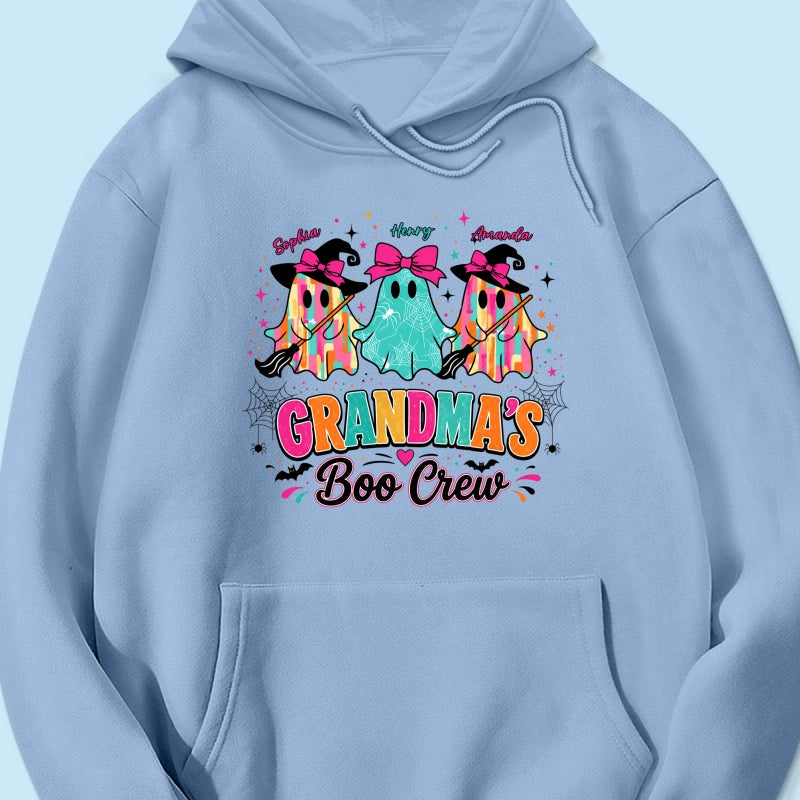 Grandma's Boo Crew Cute Bow Ghost - Personalized Shirt - Gift for Grandma