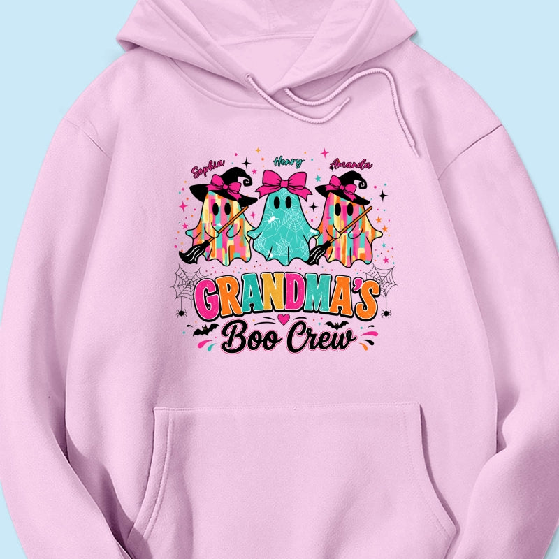 Grandma's Boo Crew Cute Bow Ghost - Personalized Shirt - Gift for Grandma