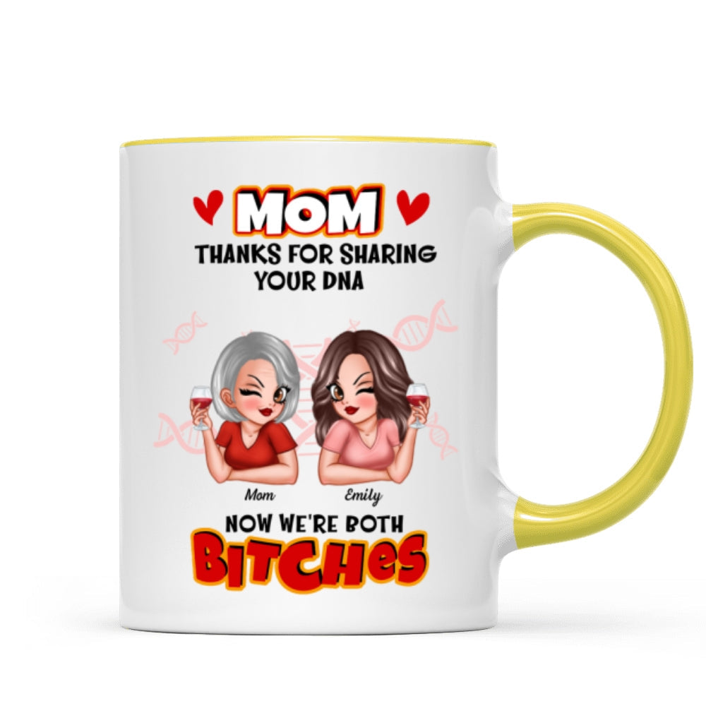 Thank You For Sharing Your DNA - Personalized Mug - Funny Mother's Day Gift For Mom From Daughter