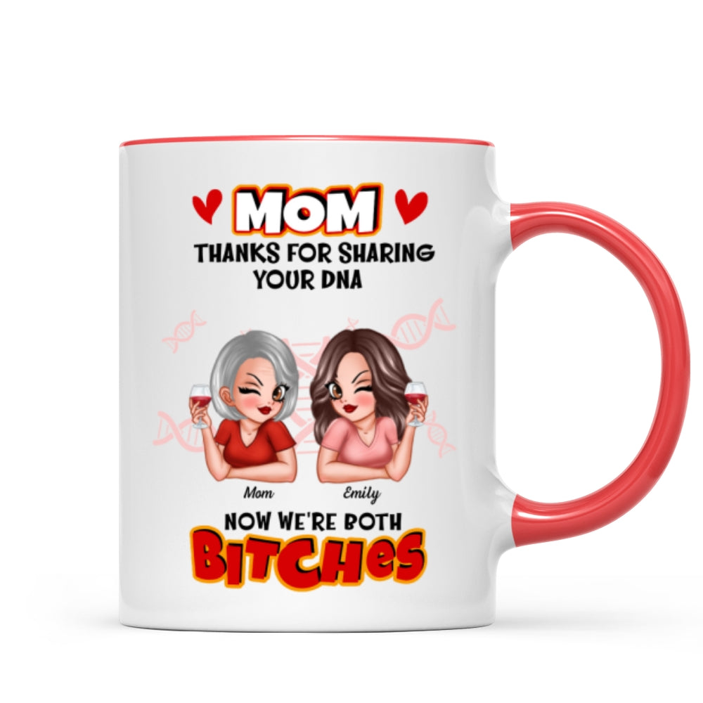Thank You For Sharing Your DNA - Personalized Mug - Funny Mother's Day Gift For Mom From Daughter