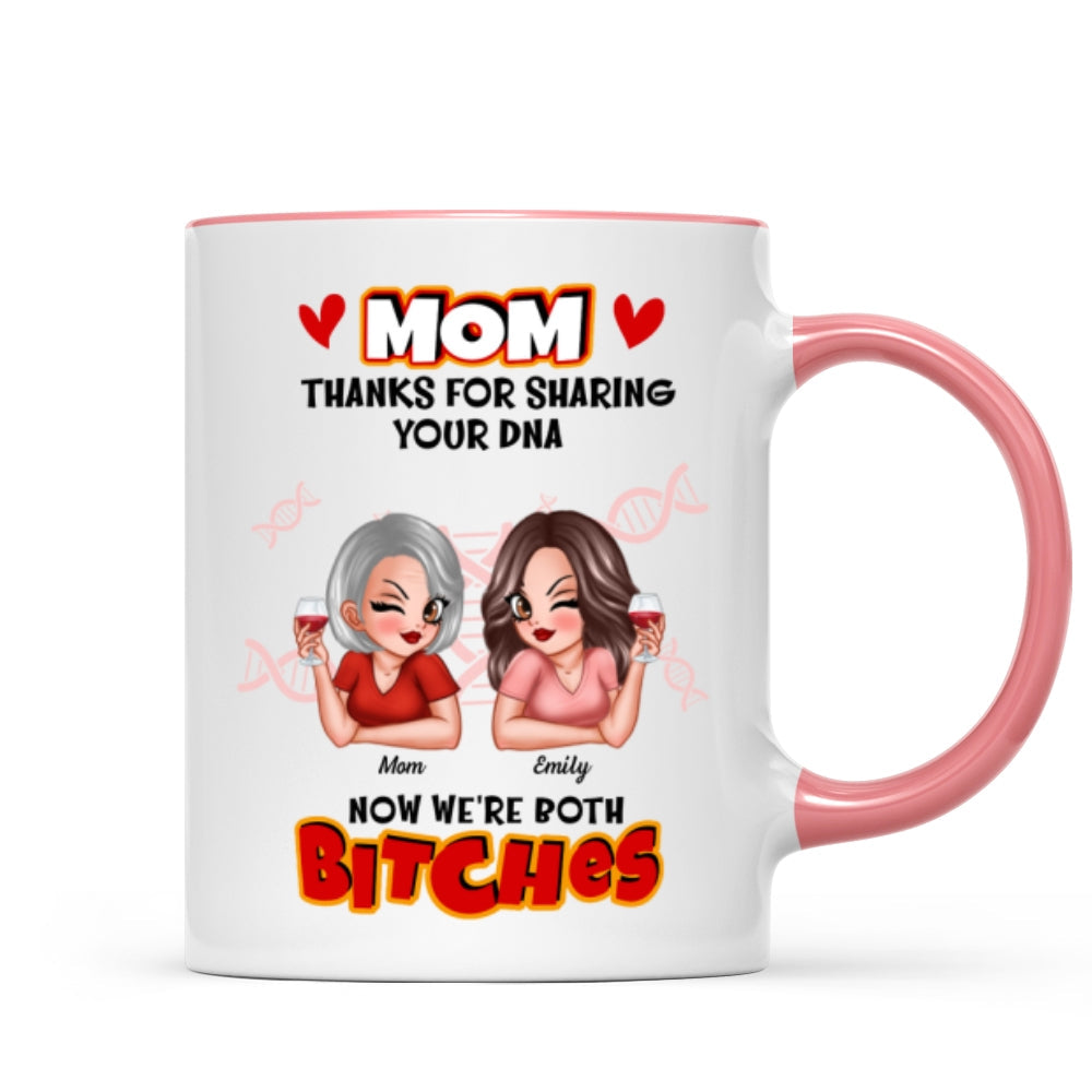 Thank You For Sharing Your DNA - Personalized Mug - Funny Mother's Day Gift For Mom From Daughter