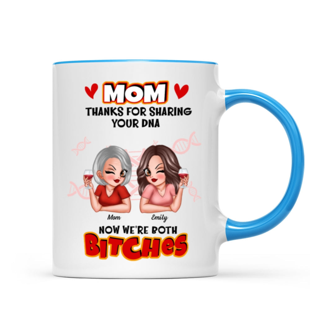 Thank You For Sharing Your DNA - Personalized Mug - Funny Mother's Day Gift For Mom From Daughter