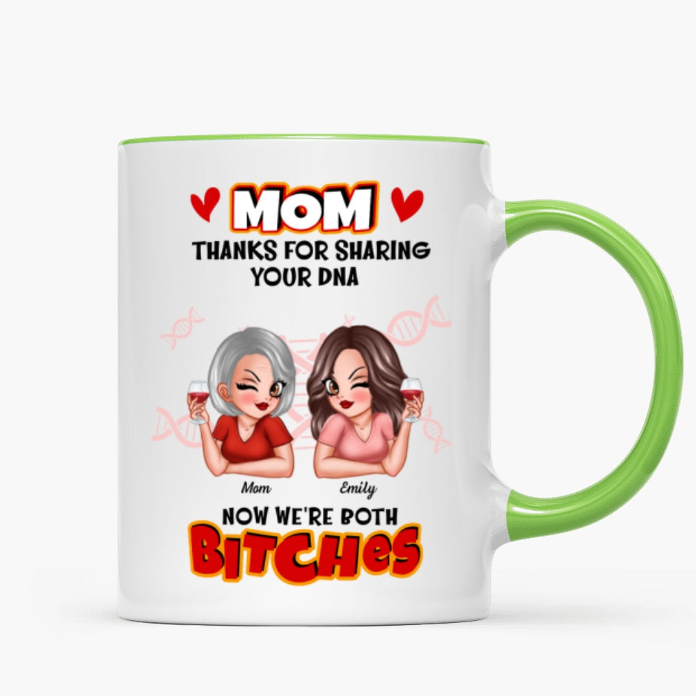 Thank You For Sharing Your DNA - Personalized Mug - Funny Mother's Day Gift For Mom From Daughter