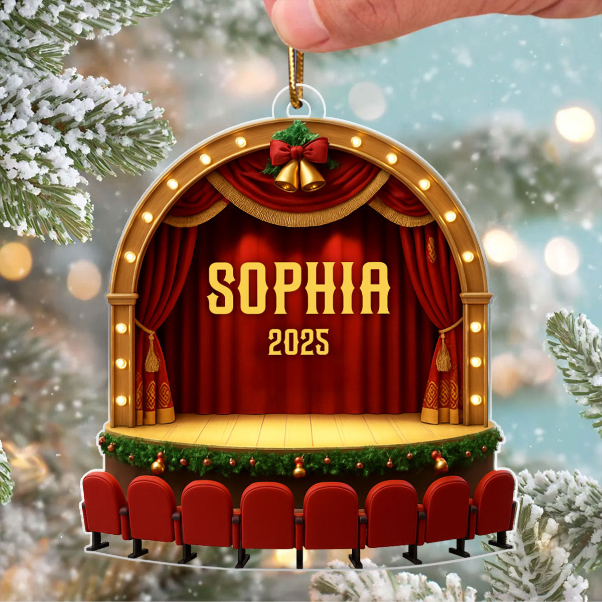 Theater Performance - Personalized Acrylic Ornament - Drama Student Christmas Gift