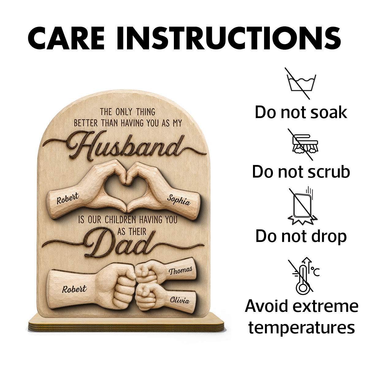 Sentimental Rustic The Only Thing Better Than Having You As Husband - Personalized 2-Layered Wooden Plaque - Heartfelt  Gift For Husband, Dad