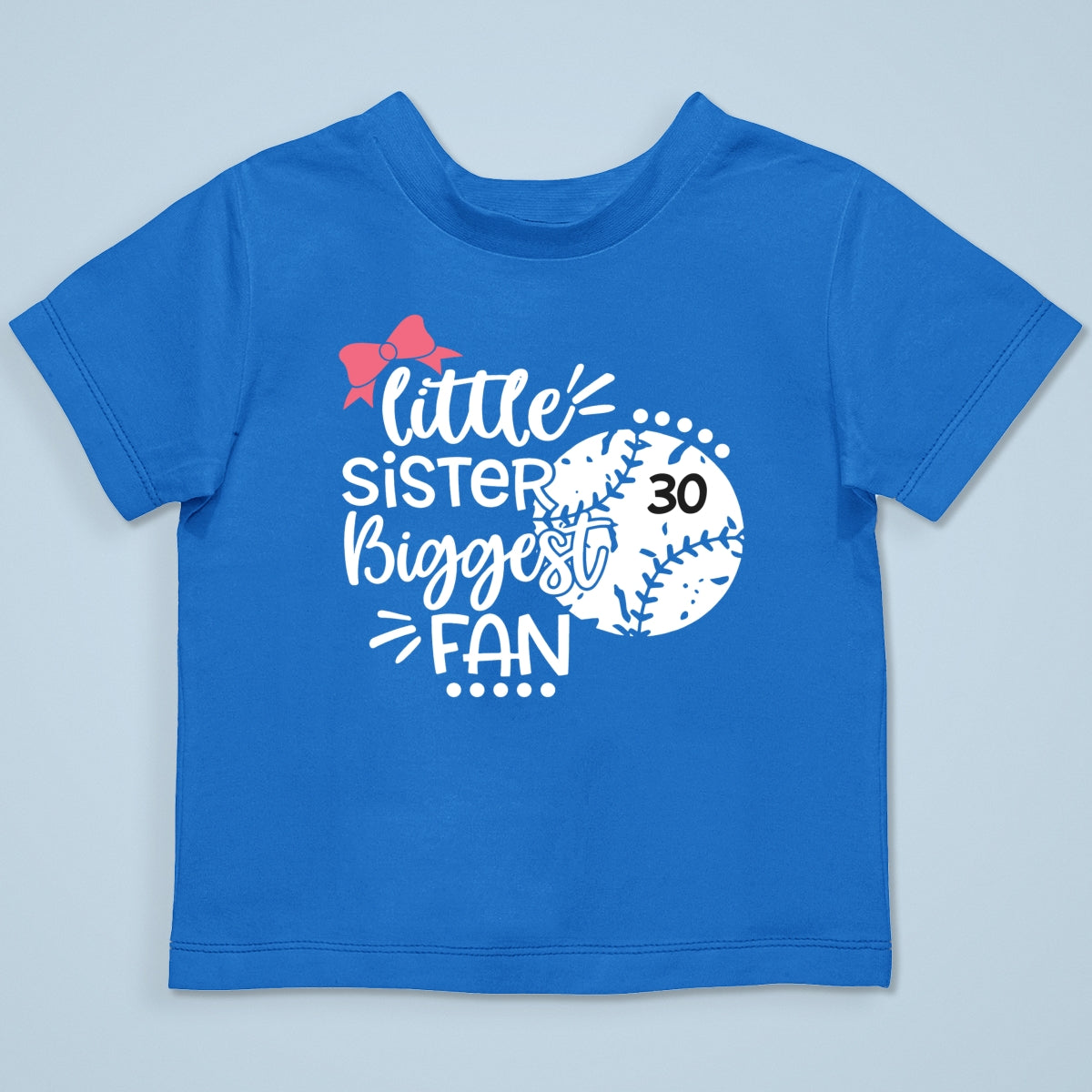 Little Sister Little Brother Biggest Fan - Personalized Kid Shirt - Baseball Little League Game Day Dark Color Shirt