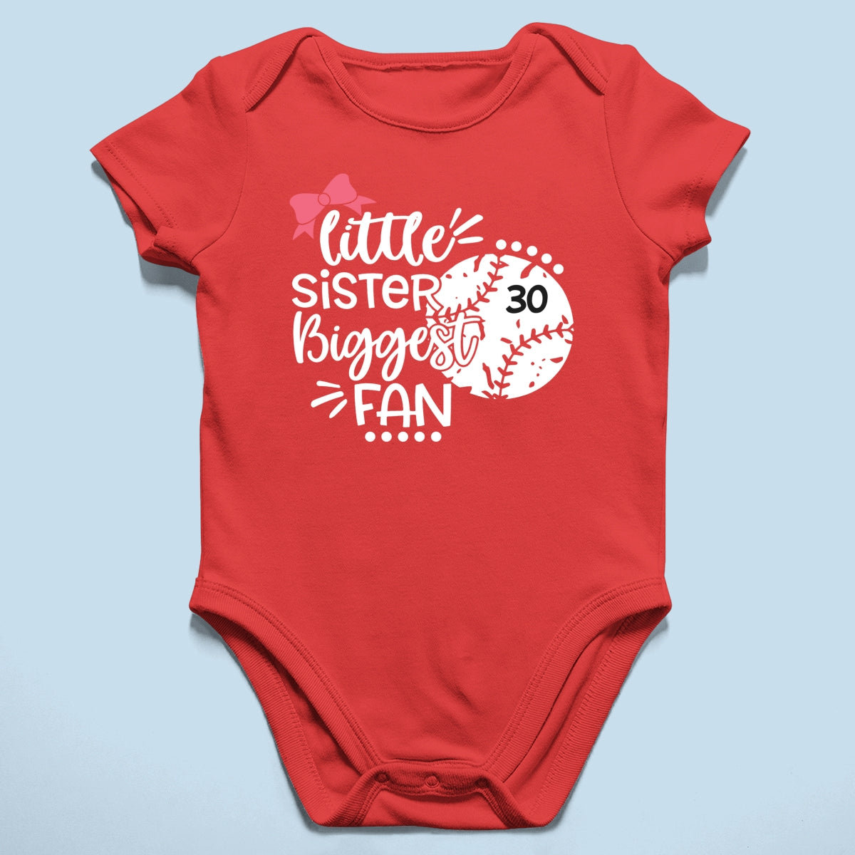 Little Sister Little Brother Biggest Fan - Personalized Kid Shirt - Baseball Little League Game Day Dark Color Shirt