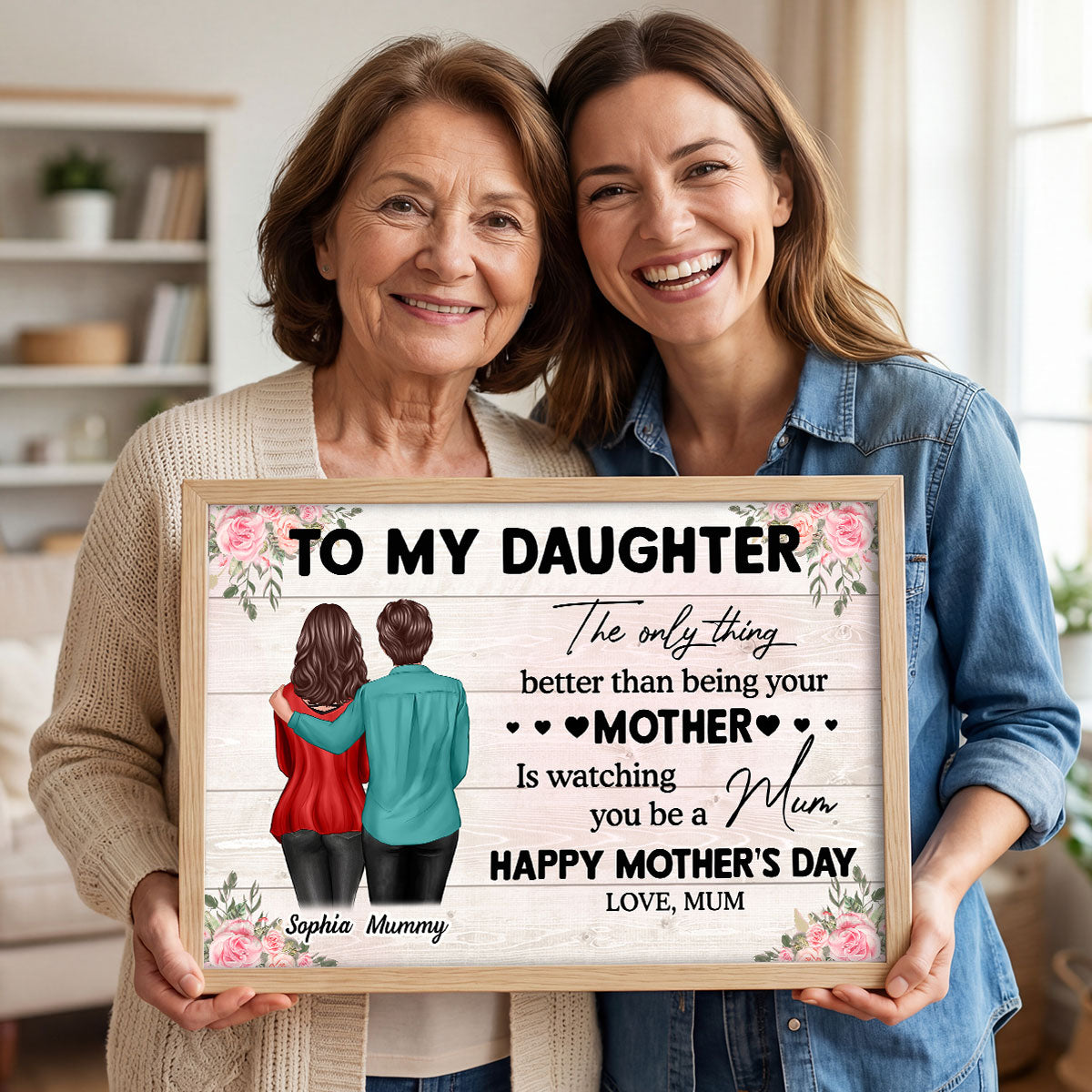 To My Daughter From Mum Happy Mother's Day - Personalized Poster - Mother's Day Gift For Daughter