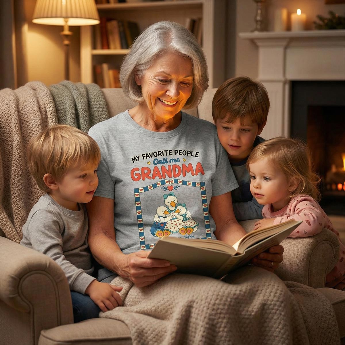 Old School Vintage Grandma Goose - Personalized Shirt - Gift For Grandma