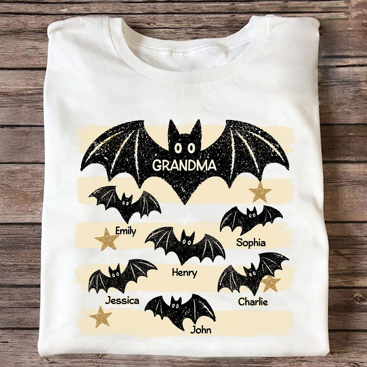 Spooky Grandma Bats - Personalized Shirt - Halloween Gift For Grandma, Mom