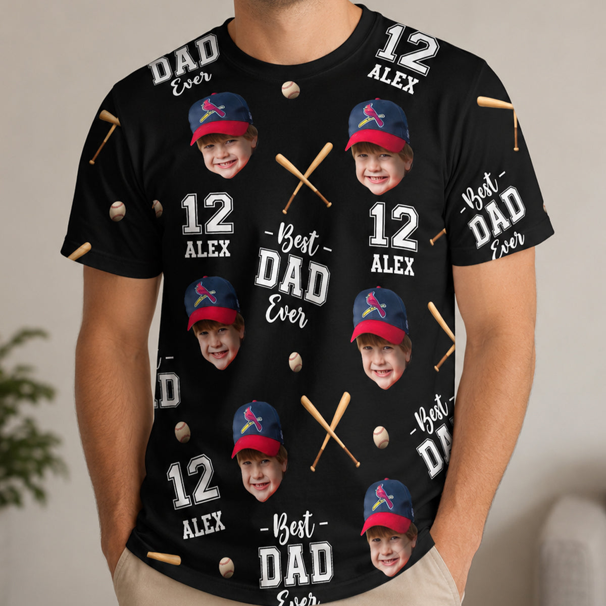 Best Dad Ever Baseball Dad - Personalized Shirt - Heartfelt Gift For Dad, Husband