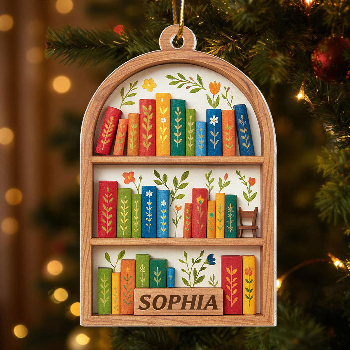 Quiet Moments With Books – Personalized Acrylic Ornament – Sentimental Gift for Book Lovers