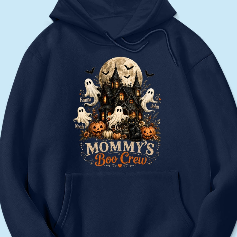 Mommy's Boo Crew Halloween Haunted House - Personalized Shirt - Gift for Mom, Wife