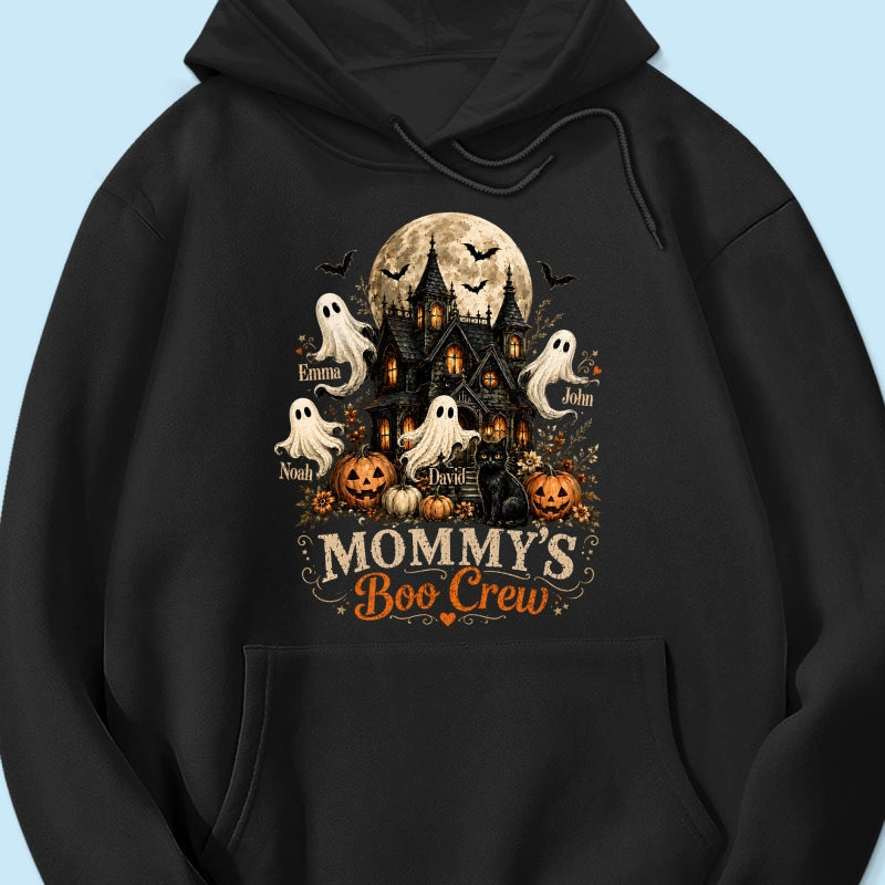 Mommy's Boo Crew Halloween Haunted House - Personalized Shirt - Gift for Mom, Wife