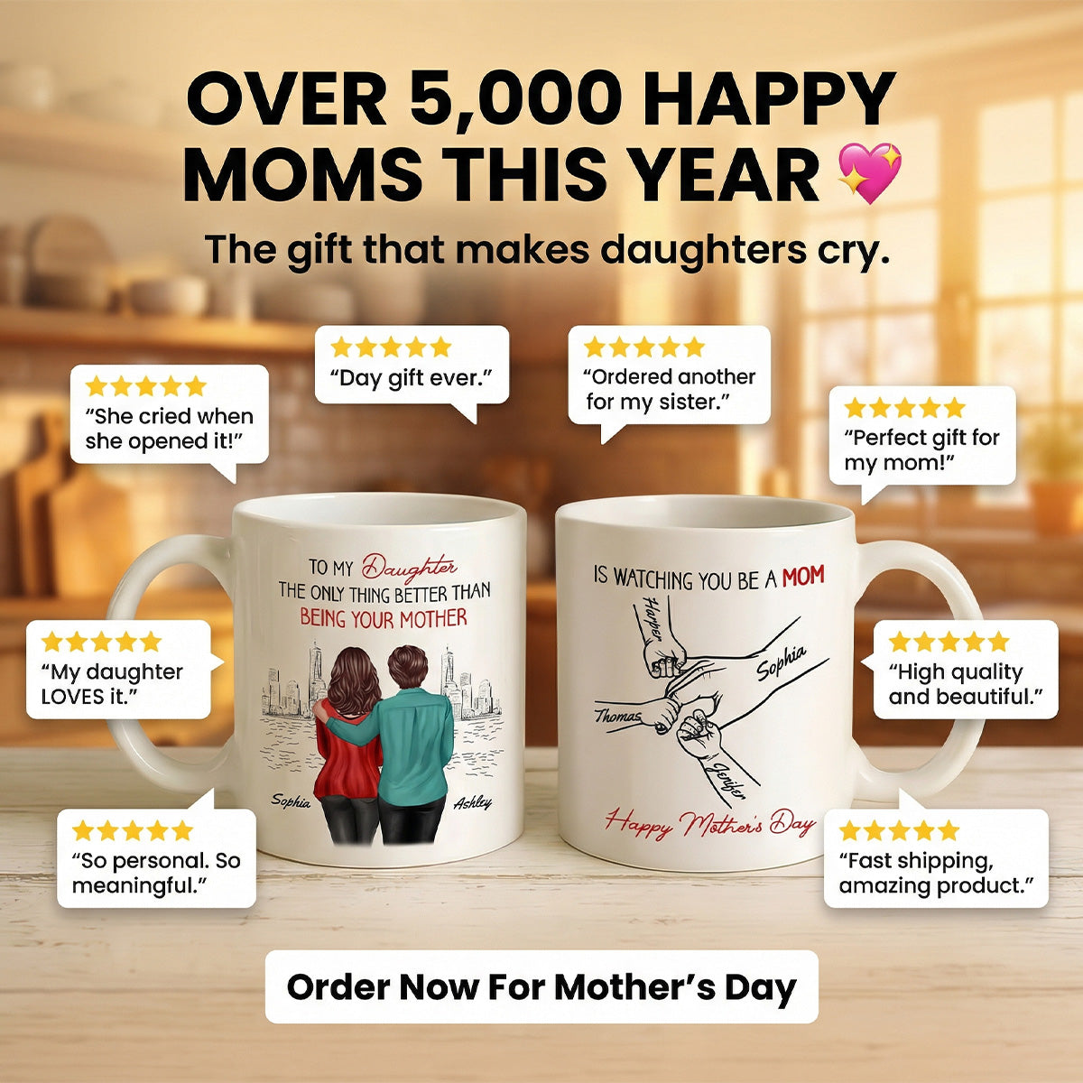 From Mom Dad To Daughter Watching You Be A Mom - Personalized Mug - Mother's Day Gift For Daughter