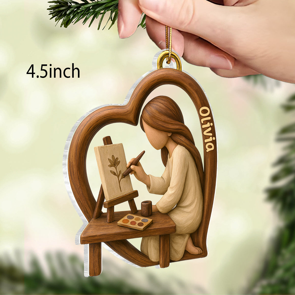 Where Colors Speak Louder Than Words – Personalized Acrylic Ornament – Inspiring Christmas Gift for Artists