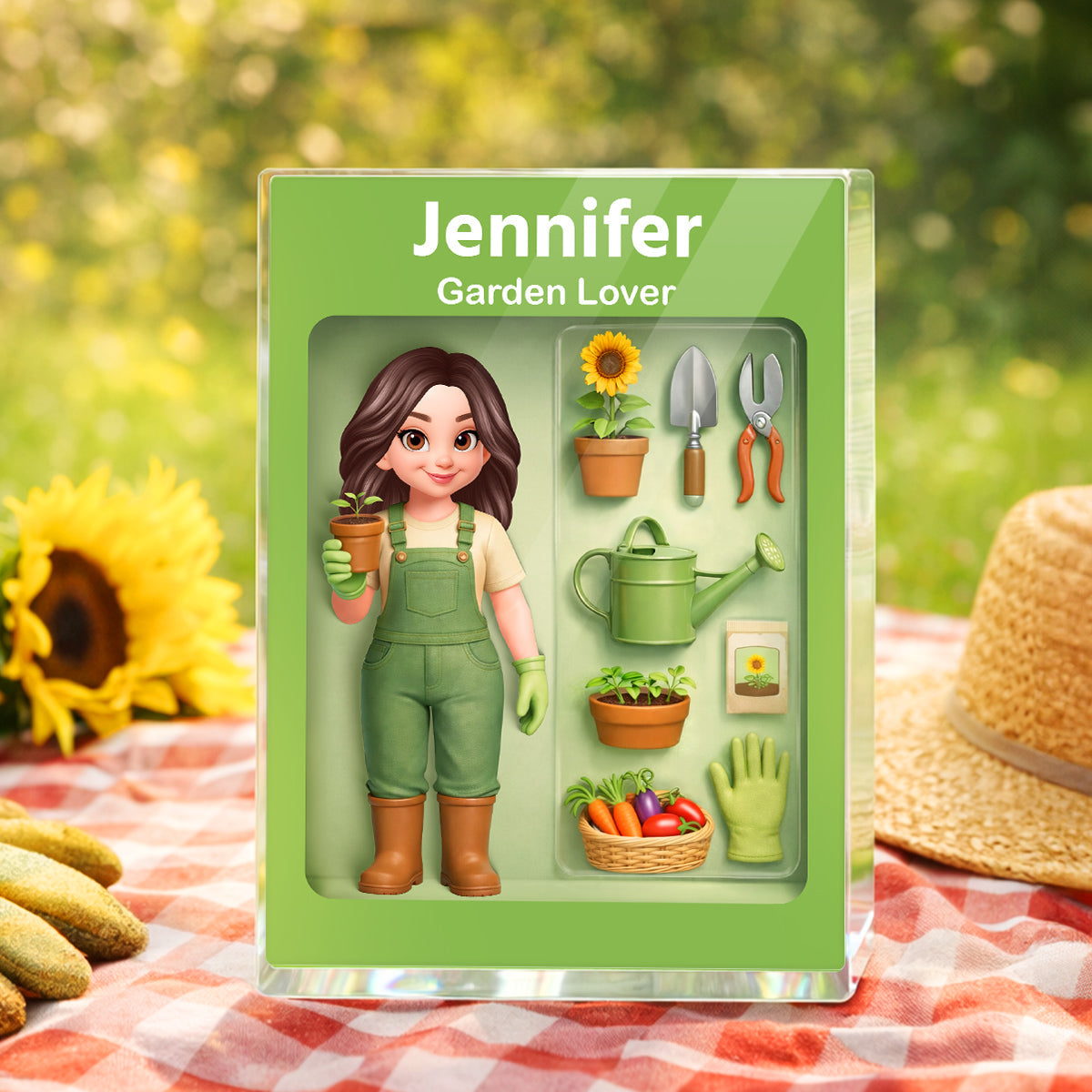 Garden Lover - Personalized Acrylic Block - Gift for Gardener