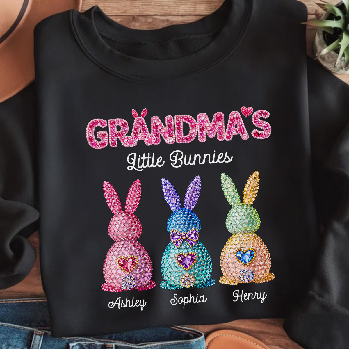 Grandma's Little Bunnies Easter - Personalized Shirt - Sentimental Gift for Grandma