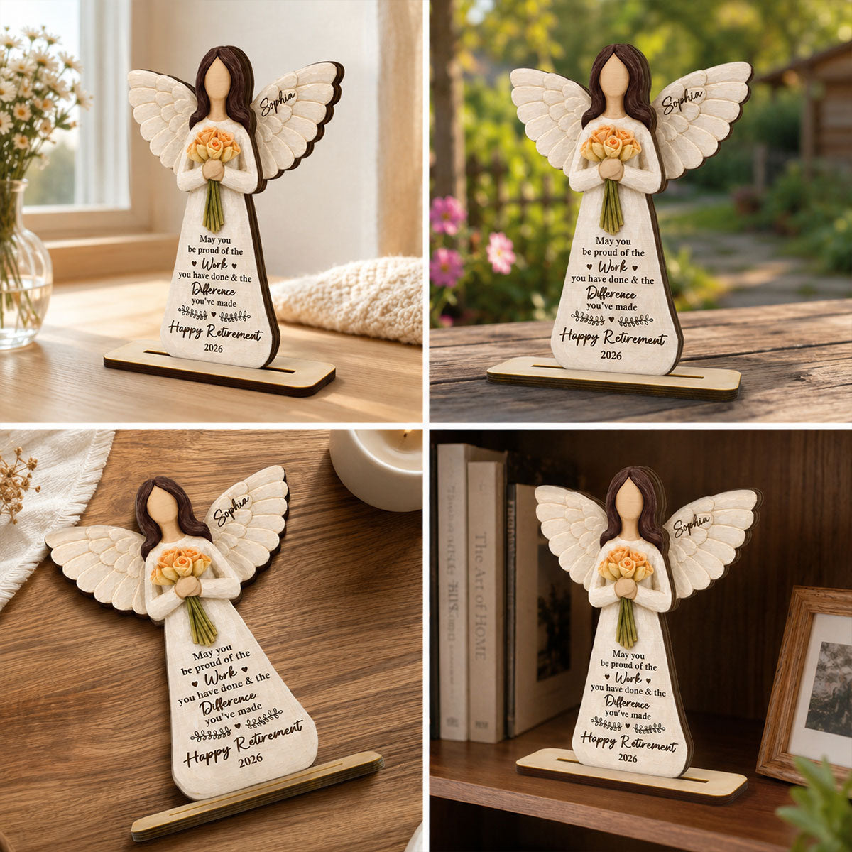 May You Be Proud Of The Work You Have Done 2D Flat - Personalized 2-Layered Wooden Plaque - Retired Keepsake For Coworker Teacher Nurse