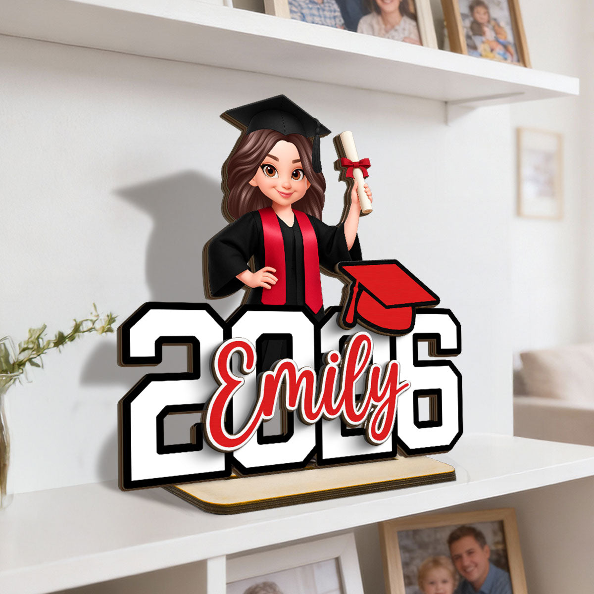 Congrats Class Of Graduation Senior - Personalized 2-Layered Wooden Plaque - Gift For Graduation Day, Graduation Gift, Keepsake