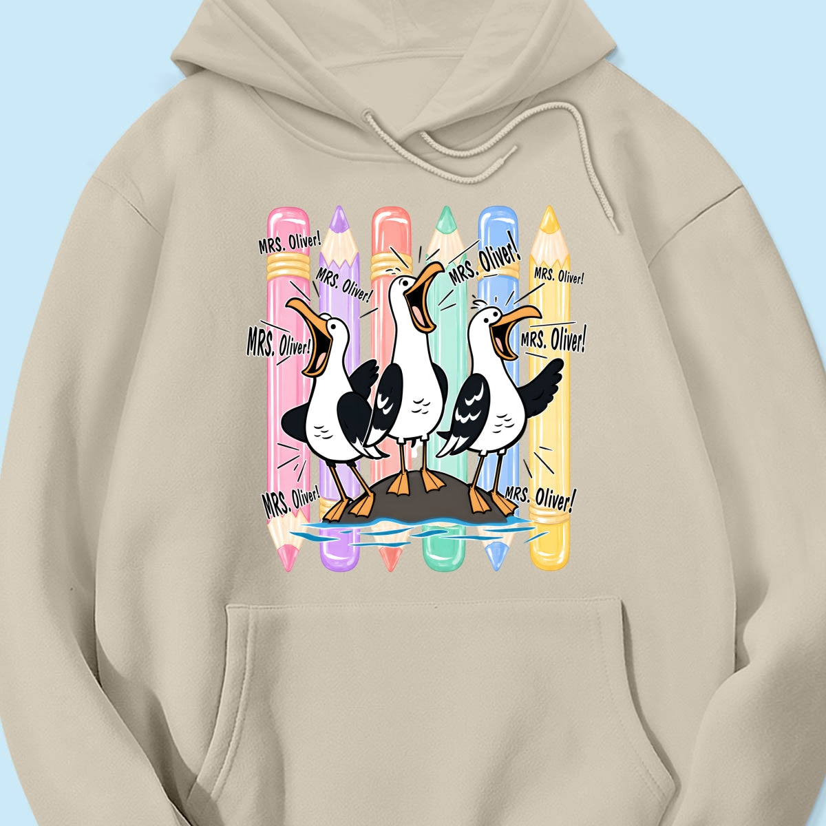 Funny Seagull Teacher - Personalized Shirt - Back to School Shirt for Teachers