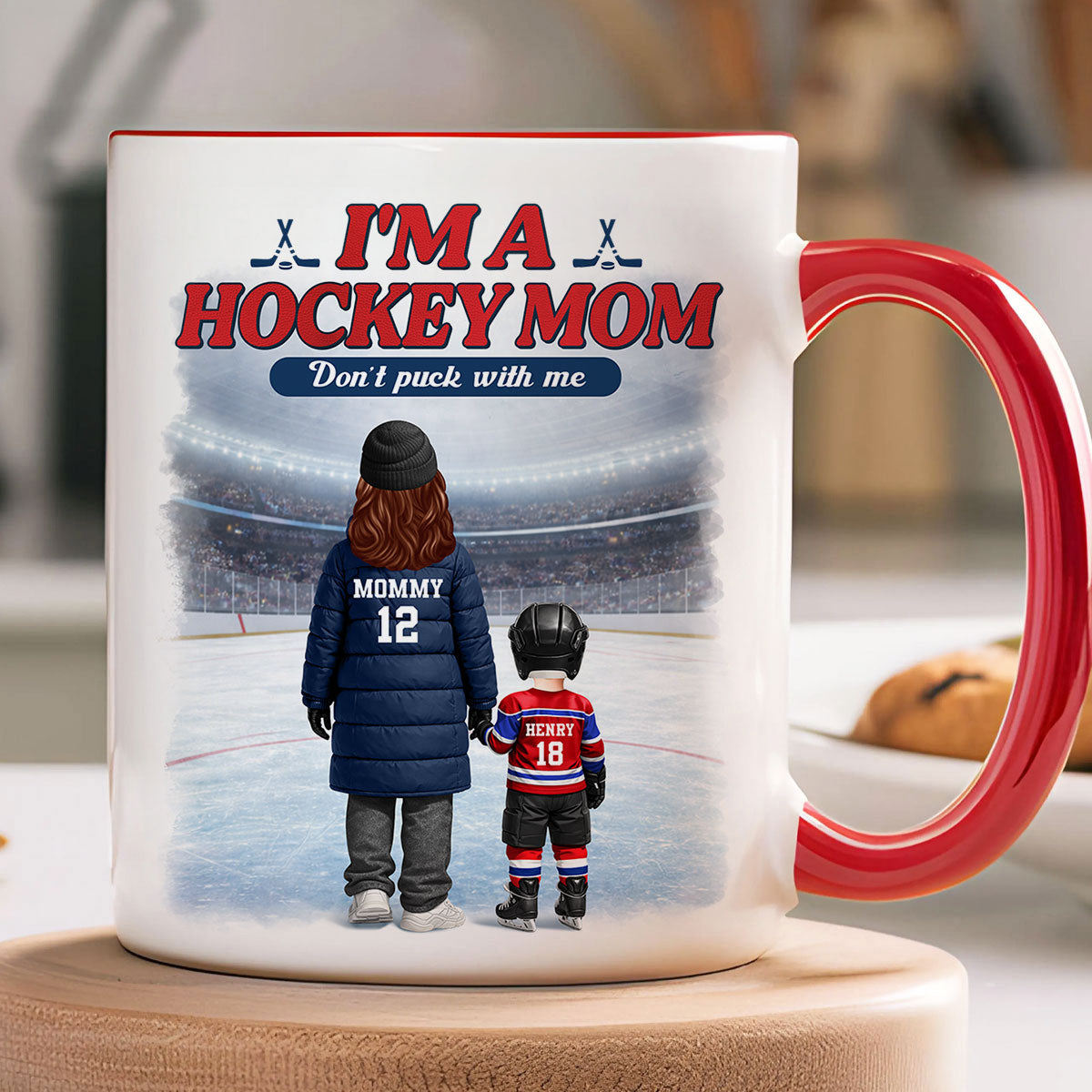 I'm A Hockey Mom And Her Kids - Personalized Mug - Heartfelt Gift For Hockey Mom, Gift For Wife