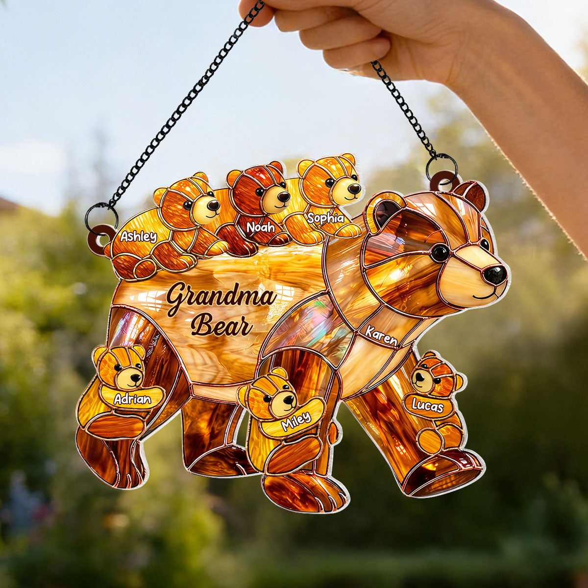 Mama Bear - Personalized Suncatcher - Sentimental Mother's Day Gift for Mom, Wife