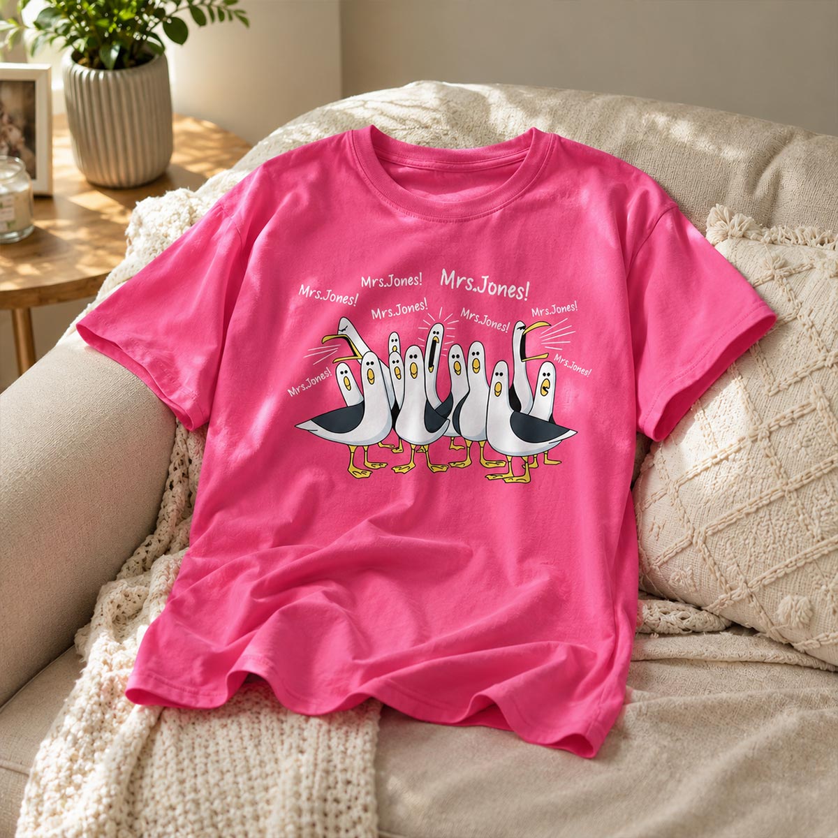 Funny Seagulls Calling Teacher Name - Personalized Shirt - Funny Gift For Teachers, Appreciation Gift