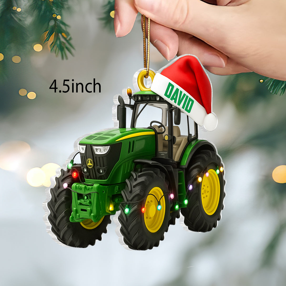 Life Is Better With Big Machines – Personalized Acrylic Ornament – Fun Gift for Tractor Lovers