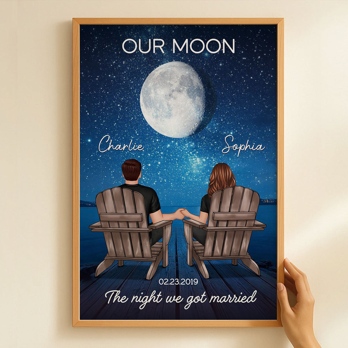 Couple We Got This Custom Moon Phase by Date - Personalized Poster - Sentimental Valentine's Day Gift for Her, for Him