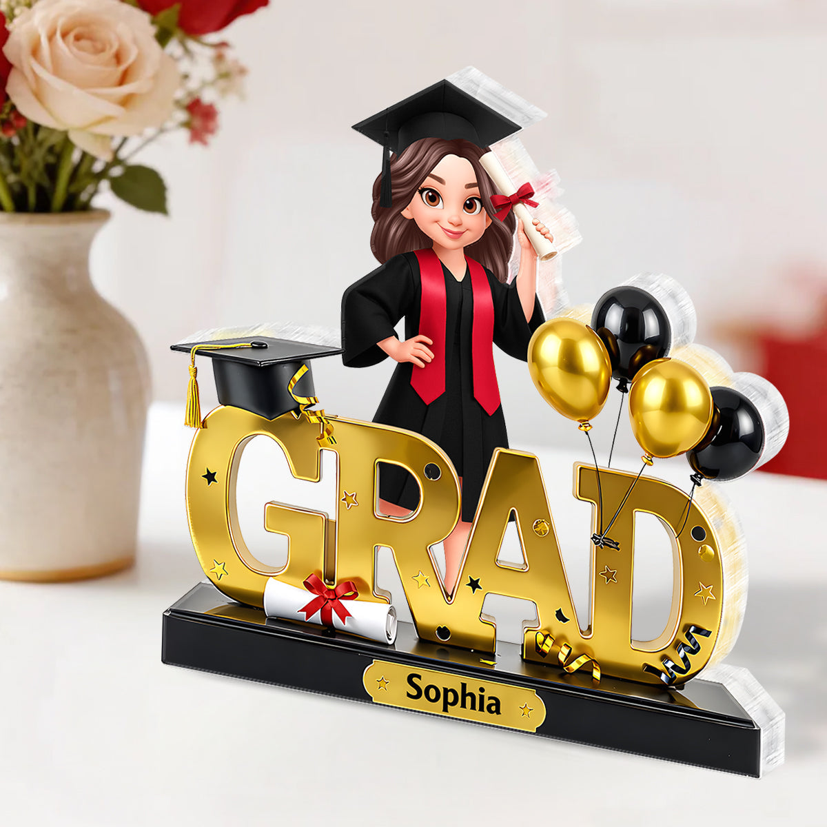 Grad Senior Class of 2026, 2027 - Personalized Acrylic Block Plaque - Heartfelt Gift for Daughter, Son, Grandkids