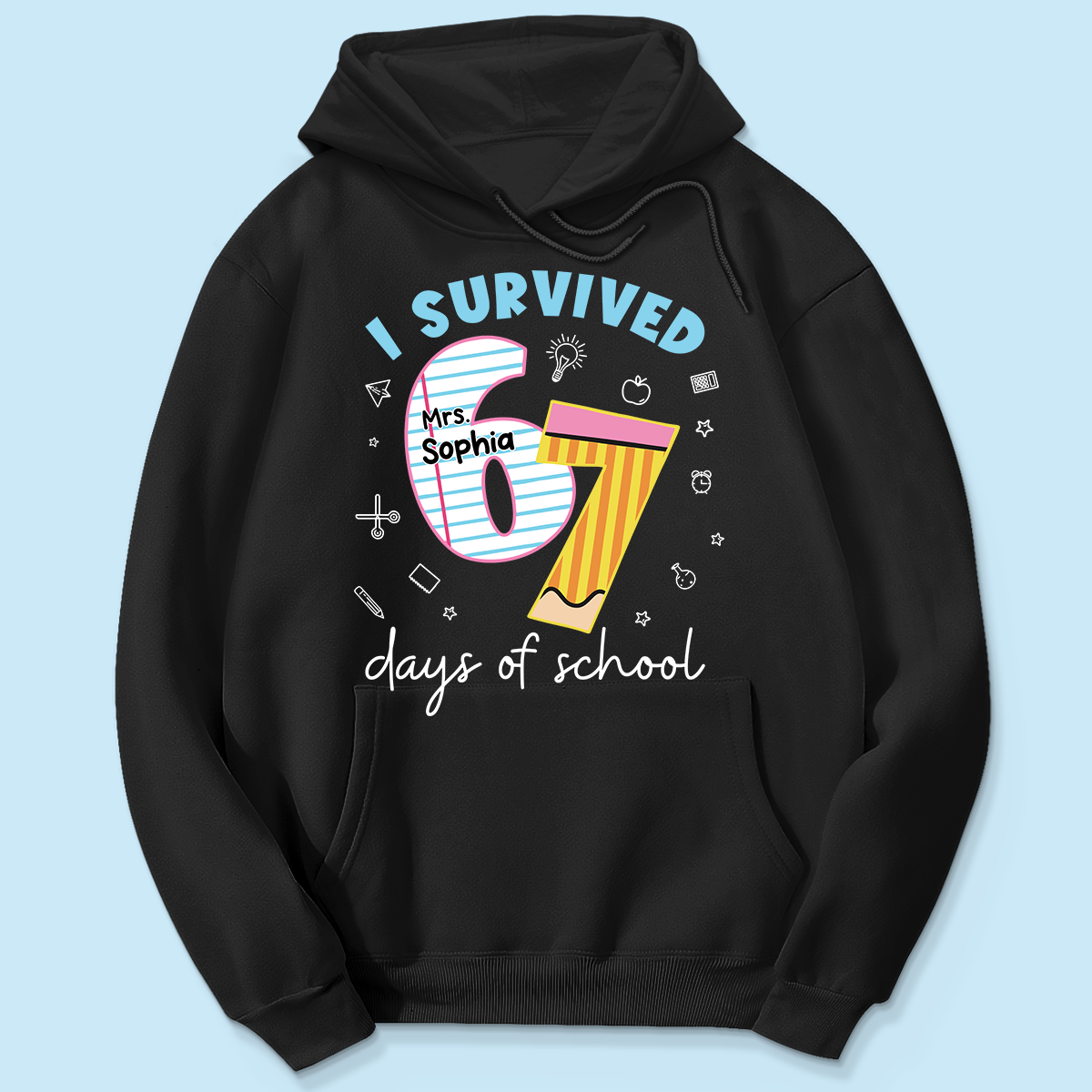 I Survived 67 Days Of School 2025 Slang - Personalized Shirt - Funny Christmas Gift For Teachers