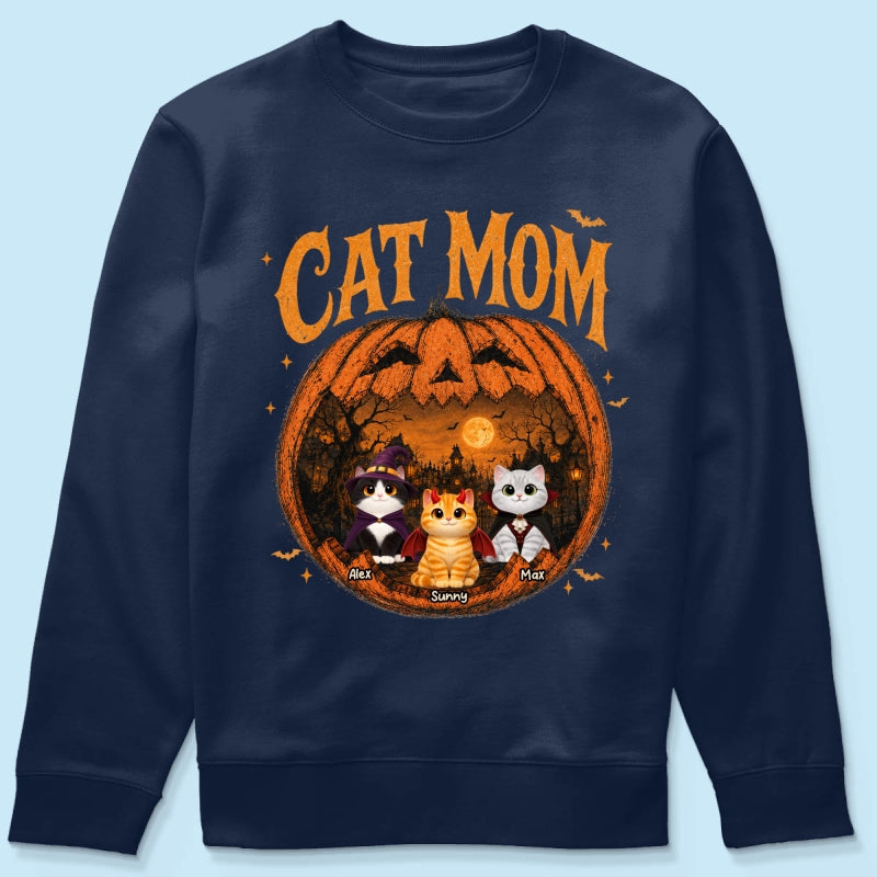 Trending Pumpkin Cats - Personalized Shirt - Halloween Gift For Cat Lovers