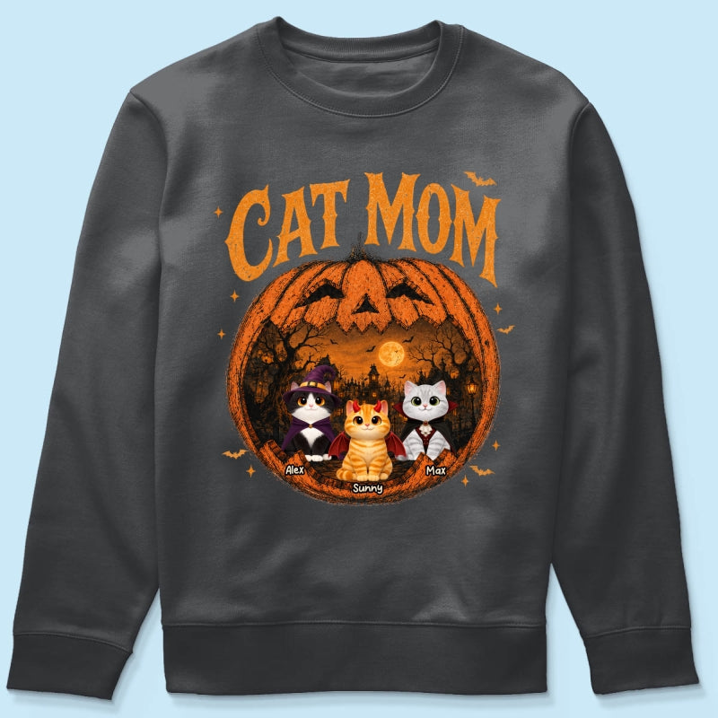 Trending Pumpkin Cats - Personalized Shirt - Halloween Gift For Cat Lovers