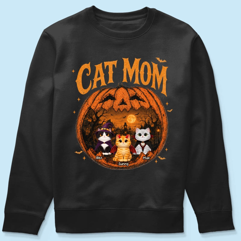 Trending Pumpkin Cats - Personalized Shirt - Halloween Gift For Cat Lovers