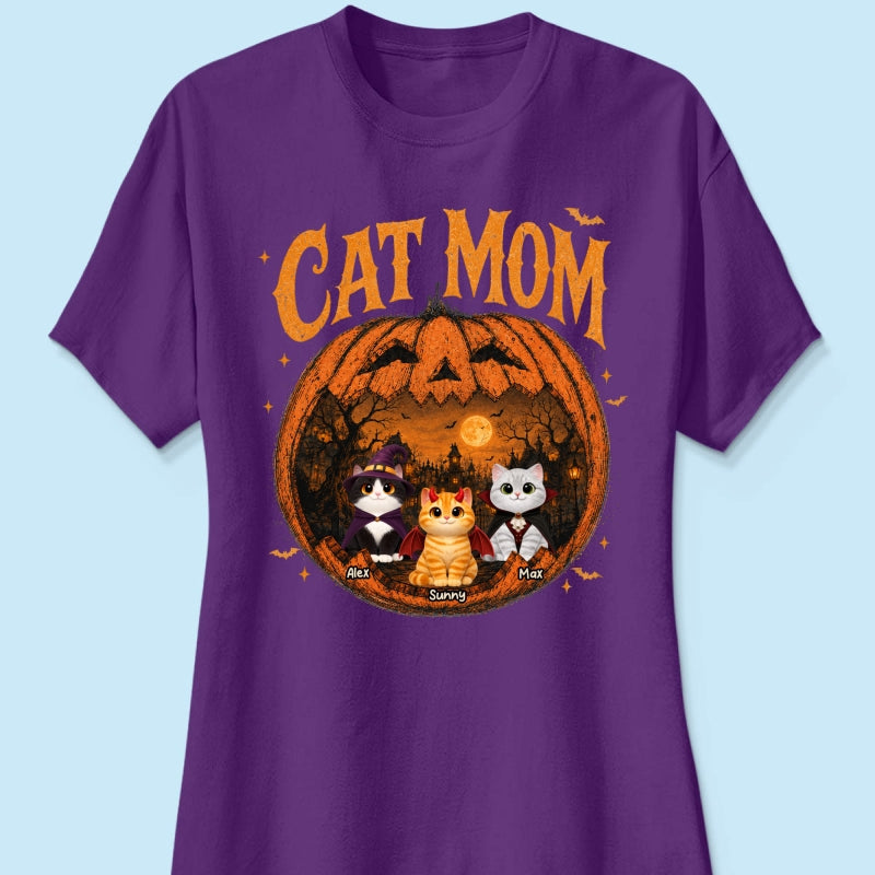 Trending Pumpkin Cats - Personalized Shirt - Halloween Gift For Cat Lovers